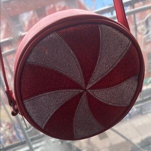 EUC Red and Silver glittery Women's cross body bag. An ode to a Starlight Mint!
